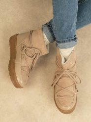 Bellucci Botki zimowe w kolorze khaki rozmiar: 36. Brązowe botki Bellucci, na zimę, bez wzorów, bez obcasa, bez zapięcia. Za 165.99 zł.