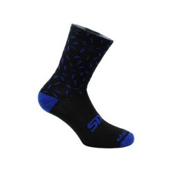 Skarpety rowerowe Merinos Socks. Czarne skarpety SIXS, bez wzorów, ze skóry. Za 148.50 zł.