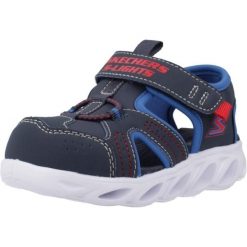 Sandały SKECHERS HYPNO-SPLASH Niebieski. Niebieskie sandały Skechers, bez wzorów, z tkaniny, bez obcasa, bez zapięcia. Za 196.99 zł.