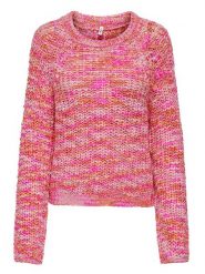 ONLY Sweter w kolorze różowo-pomarańczowym rozmiar: XL. Pomarańczowe swetry Only, xl, bez wzorów, ze splotem, bez ramiączek. Za 79.21 zł.