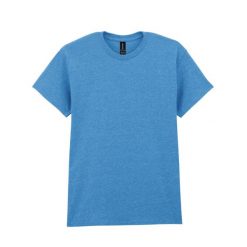 Ciężka Bawełniana Koszulka Unisex Dla Dorosłych. Niebieskie bluzki GILDAN, xl, bez wzorów, z bawełny, sportowe, bez kołnierzyka, bez ramiączek. Za 51.99 zł.