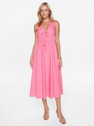 Seafolly Sukienka letnia Sunbreak Poplin 54878-DR Różowy Regular Fit. Czerwone sukienki Seafolly, na lato, bez wzorów, z bawełny, bez kołnierzyka, bez ramiączek. Za 629.99 zł.