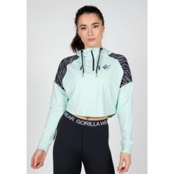 Zion Cropped Bluza z kapturem - Zielony. Zielone bluzy GORILLA WEAR, na zimę, bez wzorów, z kapturem. Za 255.50 zł.