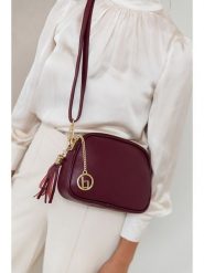 Lia Biassoni Skórzana torebka "Flumendosa" w kolorze bordowym - 23 x 17 x 7 cm rozmiar: onesize. Czerwone torby na ramię Lia Biassoni, bez wzorów, z materiału, na ramię, bez dodatków. Za 217.99 zł.