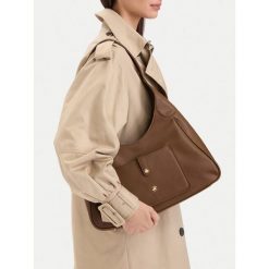Torebka Beverly Hills Polo Club. Brązowe torebki klasyczne Beverly Hills Polo Club, bez wzorów, bez dodatków. Za 219.99 zł.