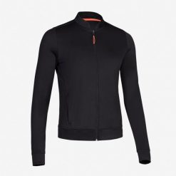 Bluza do biegania damska Kiprun Run 100 Dry. Czarne bluzy KALENJI, na zimę, l, bez wzorów, z materiału, bez kaptura. Za 89.99 zł.