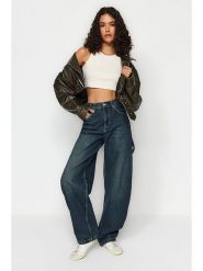 Trendyol Dżinsy - Comfort fit - w kolorze granatowym rozmiar: 36. Niebieskie jeansy Trendyol, bez wzorów. Za 118.84 zł.