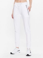 EA7 Emporio Armani Spodnie dresowe 3RTP65 TJCQZ 0102 Biały Regular Fit. Białe spodnie dresowe EA7 Emporio Armani, xxl, bez wzorów, z bawełny. Za 399.99 zł.