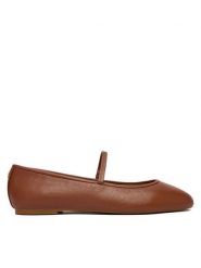 LAUREN RALPH LAUREN Baleriny 802977874002 Brązowy. Brązowe baleriny Lauren Ralph Lauren, bez wzorów, ze skóry, bez obcasa. Za 599.99 zł.