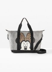 Torba weekender Myszka Miki. Szare torebki klasyczne bonprix, bez wzorów, bez dodatków. Za 169.99 zł.