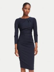 Rinascimento Sukienka koktajlowa CFC0130327003 Granatowy Slim Fit. Niebieskie sukienki Rinascimento, xs, bez wzorów, z syntetyku, wizytowe, bez kołnierzyka, bez ramiączek. Za 529.99 zł.