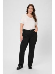 KAFFE curve Dżinsy - Regular fit - w kolorze czarnym rozmiar: 44. Czarne jeansy KAFFE curve, bez wzorów, z podwyższonym stanem. Za 208.99 zł.