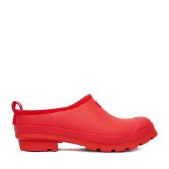 Kalosze Hunter. Czerwone kalosze Hunter, bez wzorów. Za 199.99 zł.