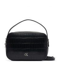 Calvin Klein Torebka Ck Croc Camera Bag LV04F3905G Czarny. Czarne torebki klasyczne Calvin Klein, bez wzorów, ze skóry, bez dodatków. Za 449.99 zł.