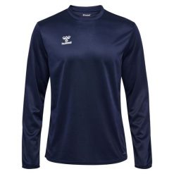 Bluza Hummel Essential. Niebieskie bluzy Hummel, bez wzorów, z materiału, bez kaptura. Za 152.50 zł.