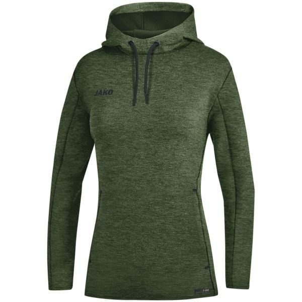 Bluza damska z kapturem Jako Premium Basics. Zielone bluzy JAKO, s, bez wzorów, z bawełny, z kapturem. Za 217.00 zł.