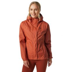 Kurtka przeciwdeszczowa damska Helly Hansen Loke. Brązowe kurtki sportowe Helly Hansen, s, bez wzorów, z syntetyku, bez kaptura, trekkingowe. Za 686.00 zł.