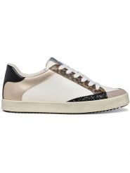 Geox Sneakersy "Blomiee" w kolorze złoto-biało-czarnym rozmiar: 36. Białe trampki Geox, bez wzorów, z materiału, bez zapięcia. Za 223.99 zł.