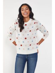 Milan Kiss Sweter w kolorze kremowym ze wzorem rozmiar: XL. Brązowe swetry Milan Kiss, xl, bez wzorów, bez ramiączek. Za 138.21 zł.