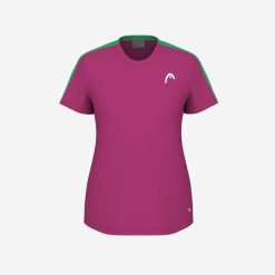 T-Shirt damski TIE-BREAK. Czerwone t-shirty Head, m, bez wzorów, bez kołnierzyka, bez ramiączek. W wyprzedaży za 182.00 zł.