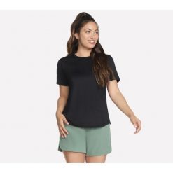 Koszulka Damska Skechers. Czarne koszulki sportowe Skechers, bez wzorów, bez ramiączek. Za 120.99 zł.