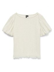 Vero Moda Bluzka w kolorze kremowym rozmiar: S. Brązowe bluzki Vero Moda, s, bez wzorów, bez kołnierzyka, bez ramiączek. Za 75.34 zł.