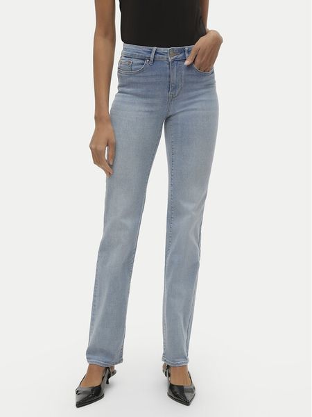 Vero Moda Jeansy Flash 10306824 Niebieski Straight Fit. Niebieskie jeansy Vero Moda, s, bez wzorów. Za 116.99 zł.