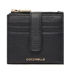 Mały Portfel Damski Coccinelle. Czarne portfele Coccinelle, bez wzorów. Za 499.99 zł.