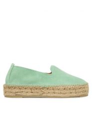 Manebi Espadryle R 7.7 D0 Zielony. Zielone espadryle Manebi, bez wzorów, ze skóry, bez obcasa, bez zapięcia. Za 539.99 zł.