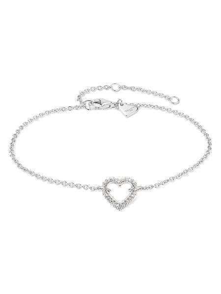 Tamaris Srebrna bransoletka z elementem ozdobnym rozmiar: onesize. Szare bransoletki Tamaris, z cyrkonią, srebrne. Za 108.99 zł.