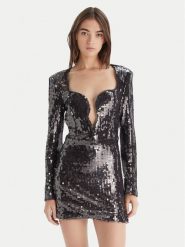 Bardot Sukienka koktajlowa Marlena 60120DB Szary Regular Fit. Szare sukienki Bardot, bez wzorów, z syntetyku, wizytowe, bez kołnierzyka, bez ramiączek. Za 749.99 zł.