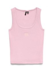 Vero Moda Top w kolorze jasnoróżowym rozmiar: S. Różowe topy Vero Moda, s, bez wzorów, z bawełny, bez kołnierzyka, bez ramiączek. Za 57.06 zł.