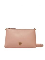 PINKO Torebka Flat Horizontal Mini PE 25 PCPL 104277 A0F1 Różowy. Czerwone listonoszki Pinko, bez wzorów, ze skóry, bez dodatków. Za 629.99 zł.