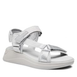 Sandały HOFF. Szare sandały Hoff, bez wzorów, bez obcasa, na płaskiej podeszwie, bez zapięcia. Za 299.99 zł.