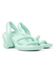 Camper Sandały "Kobarah" w kolorze turkusowym na obcasie rozmiar: 39. Niebieskie sandały Camper, bez wzorów, z otwartym noskiem, bez obcasa, na koturnie, bez zapięcia. Za 239.99 zł.