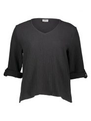 JDY Bluzka "Theis Life" w kolorze antracytowym rozmiar: XL. Czarne bluzki JDY, xl, bez wzorów, z bawełny, bez kołnierzyka, bez ramiączek. Za 70.57 zł.