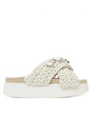 Inuikii WOVEN STONES PLATFORM Klapki damskie. Białe klapki Inuikii, bez wzorów, z bawełny, bez obcasa, na platformie. Za 669.99 zł.