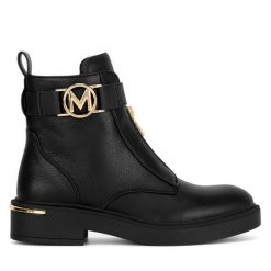 Botki MEXX. Czarne botki Mexx, bez wzorów, bez obcasa, na płaskiej podeszwie, bez zapięcia. Za 379.99 zł.