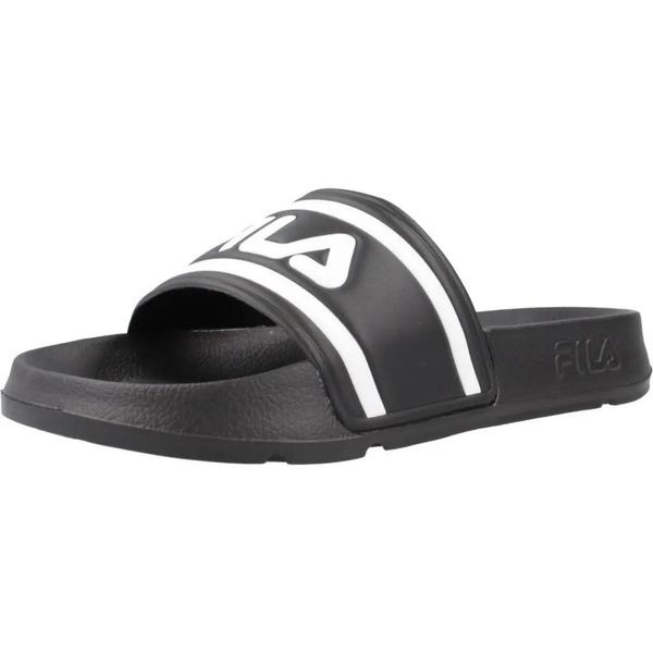 Sandały FILA MORRO BAY SLIPPER WMN Czarny. Czarne sandały Fila, bez wzorów, z materiału, bez obcasa, bez zapięcia. Za 79.00 zł.