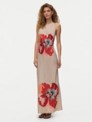 Vero Moda Sukienka letnia Reba 10345415 Beżowy jasny Regular Fit. Brązowe sukienki Vero Moda, na lato, m, bez wzorów, z syntetyku, bez kołnierzyka, bez ramiączek. Za 249.99 zł.