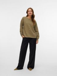 Vero Moda Bluza w kolorze khaki rozmiar: S. Brązowe bluzy Vero Moda, s, bez wzorów, z bawełny, bez kaptura. Za 104.89 zł.