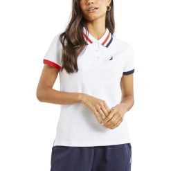Koszulka Polo Damska Nautica Cowley. Białe koszulki polo Nautica, bez wzorów, bez kołnierzyka, bez ramiączek. Za 239.00 zł.