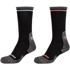 Skarpetki sportowe dla dorosłych 2PPK Women Trail Wool Socks. Czerwone skarpety Skechers, bez wzorów, z elastanu. Za 89.99 zł.