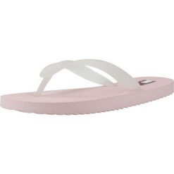 Sandały TOMMY JEANS LOGO FLIP FLOP Rose. Czerwone sandały TOMMY HILFIGER, bez wzorów, z gumy, bez obcasa, bez zapięcia. Za 138.99 zł.