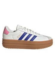 Adidas Skórzane sneakersy "Court Bold" w kolorze biało-jasnoróżowo-niebieskim rozmiar: 38. Białe trampki Adidas, bez wzorów, z materiału, bez zapięcia. Za 217.99 zł.
