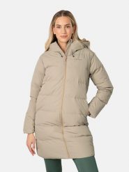 KARI TRAA Płaszcz puchowy "Julia" w kolorze szarobrązowym rozmiar: L. Brązowe płaszcze Kari Traa, l, bez wzorów, z puchu, bez kaptura. Za 856.56 zł.