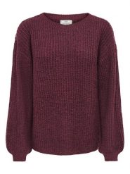 JDY Sweter w kolorze bordowym rozmiar: L. Czerwone swetry JDY, l, bez wzorów, z wełny, bez ramiączek. Za 109.95 zł.