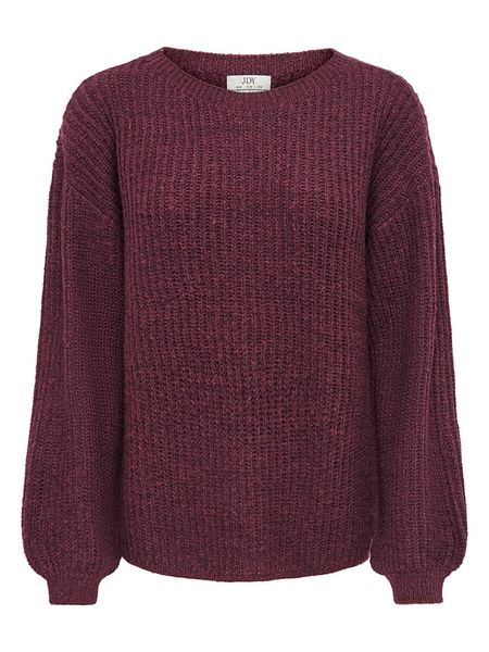JDY Sweter w kolorze bordowym rozmiar: L. Czerwone swetry JDY, l, bez wzorów, z wełny, bez ramiączek. Za 109.95 zł.
