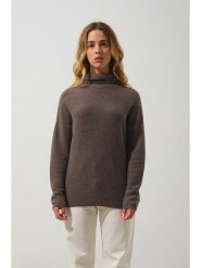 AUTHENTIC CASHMERE Kaszmirowy golf w kolorze brązowym rozmiar: XL. Brązowe golfy AUTHENTIC CASHMERE, xl, bez wzorów, z kaszmiru, bez ramiączek. Za 300.78 zł.