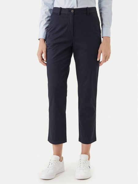 Gant Chinosy 4150380 Granatowy Slim Fit. Niebieskie spodnie materiałowe GANT, bez wzorów, z bawełny. Za 360.99 zł.